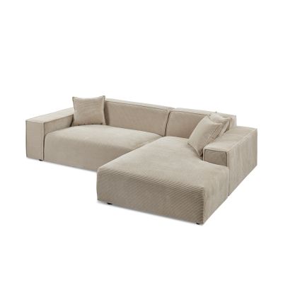 Marco 3 Seater Sofa with Right Facing Chaise - Hemp