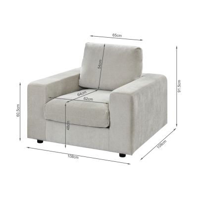 Hamden Occasional Chair - Light Grey