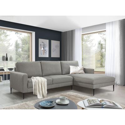 Toronto 3 Seater Sofa with Right Facing Chaise -  Light Grey