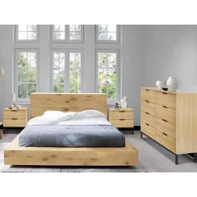 Ocala Bedroom Storage Package with Low Boy 8 Drawers - Oak