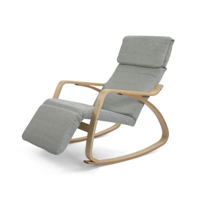 Camila Rocking Chair with Footrest - Grey