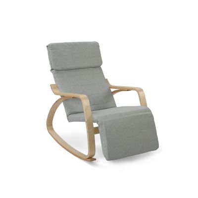 Camila Rocking Chair with Footrest - Grey