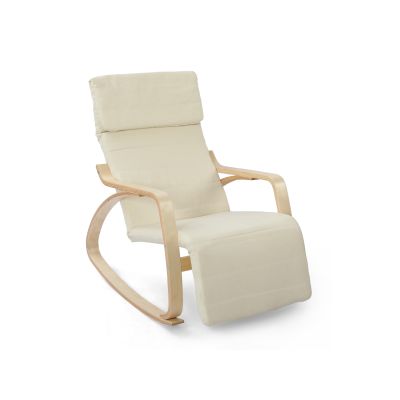 Camila Rocking Chair with Footrest - Oatmeal