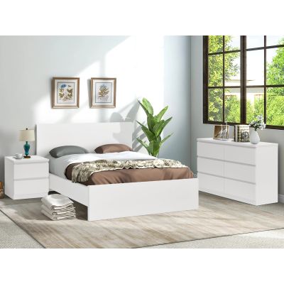 TONGASS King Single Bedroom Furniture Package with Low Boy 6 Drawers