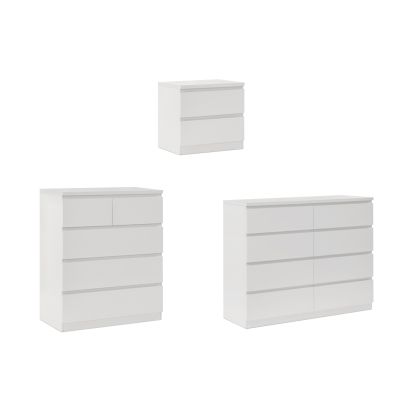 Tongass Bedroom Storage Package with Low Boy 8 Drawers & Tallboy 5 Drawers