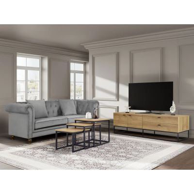 Vagas 3 Piece Living Room Furniture Package with Xoan Range