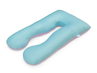 Pregnancy Maternity U-Shape Pillow - Pink + Blue