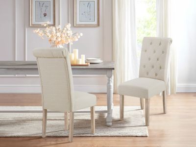 Zoey Upholstered Dining Chair - Set of 2 - Beige