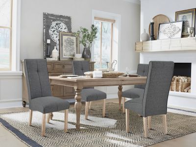 Gianna 4 Piece Upholstered Dining Chair - Dark Grey