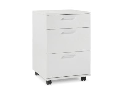 Nakia 3 Drawer Filing Cabinet - White