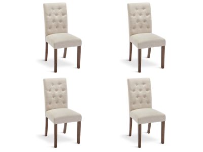 Lucia 4 Piece Upholstered Dining Chair - Beige
