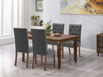 Lucia 4 Piece Upholstered Dining Chair - Dark Grey