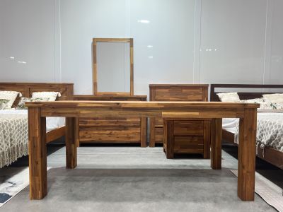 Harmon Solid Acacia Wood Dining Table 180 x 90cm - Rustic Java