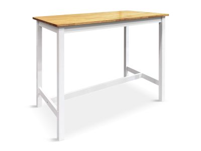 Avon 4 Seater Bar Table - Oak + White