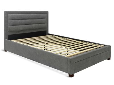 Walter Queen Bed Frame with Storage - Grey