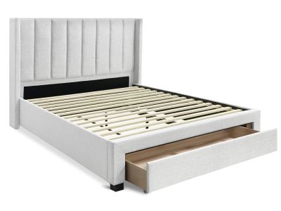 Hogan Queen Bed Frame with Storage - Natural