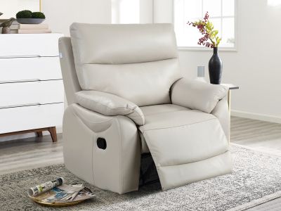 Charlton Leather Recliner Chair - Beige