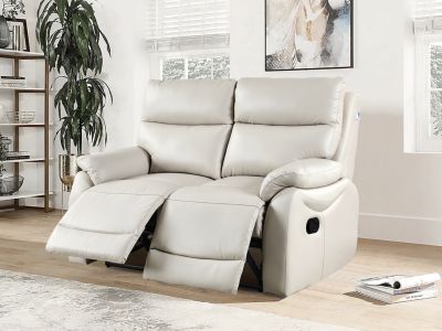 Charlton Leather 2 Seater Recliner Sofa - Beige
