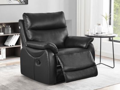 Charlton Leather Recliner Chair - Black