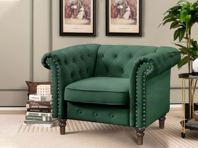Chesley Velvet Occasional Chair - Green