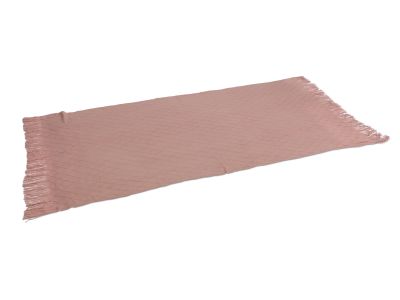 Premium Crochet Throw Blanket Pink 130x260cm