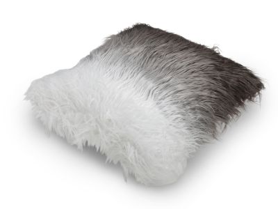 Shaggy Cushion Black and White 50x50cm