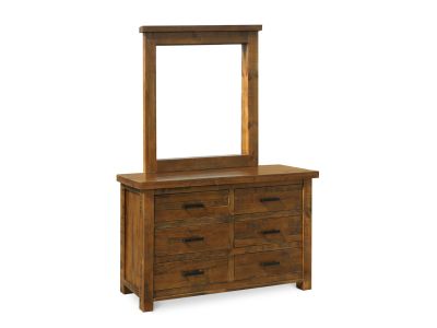Settler Solid Wood 6 Drawer Dresser with Mirror - Lahsa