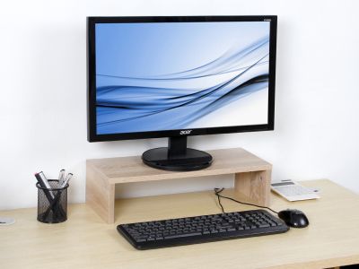Computer Monitor Stand Laptop Stand Riser - Oak
