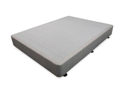Vinson Fabric Queen Bed Base - Grey