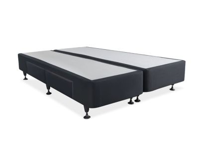 Charles Fabric King Split Bed Base 4 Drawers - Black