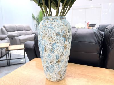 Elara Ceramic Vase Blue - Medium