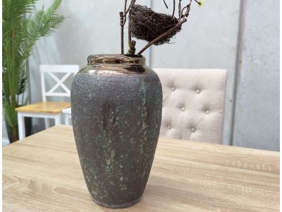 Elara Ceramic Vase Charcoal - Small