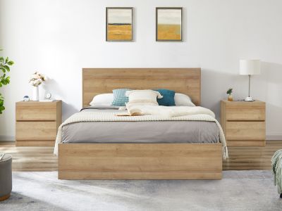 Harris Double Bedroom Furniture Package 3pcs - Oak