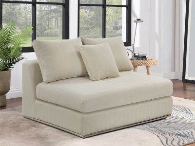 Castine Modular Sectional Sofa - Armless Seat - Beige 