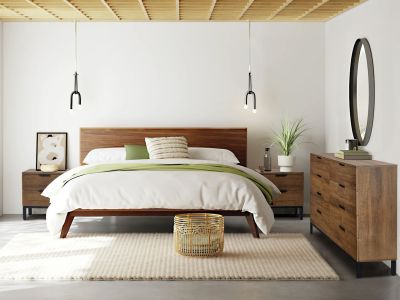 Ocala Bedroom Storage Package with Low Boy 8 Drawers - Walnut