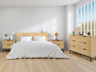 Ocala Bedroom Storage Package with Low Boy 6 Drawers - Oak
