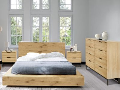 Ocala Bedroom Storage Package with Low Boy 8 Drawers - Oak