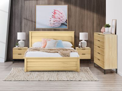 Ocala Bedroom Storage Package with Tallboy 5 Drawers - Oak