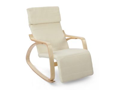 Camila Rocking Chair with Footrest - Oatmeal