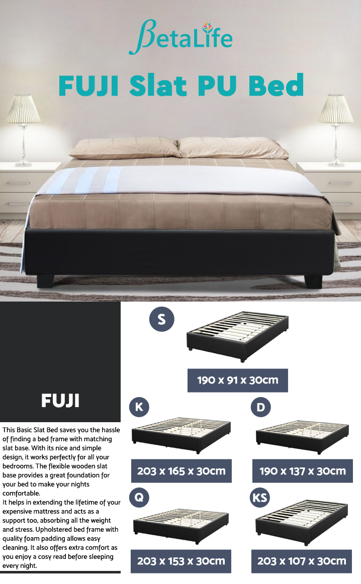 FUJI Single Slat PU Bed