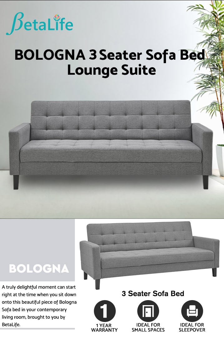 BOLOGNA 3 Seater Sofa Bed Lounge Suite