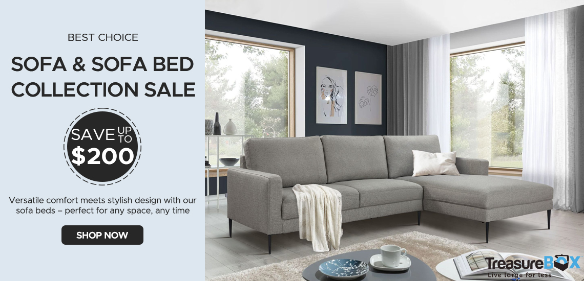 Shop Sofa & Sofa Bed Collection Sale Online at TreasureBox NZ